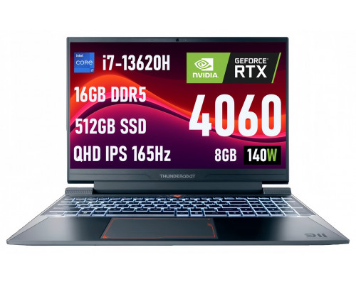 Игровой ноутбук Thunderobot 911X, RTX 4060, i7-13620H, 16 Gb, 512 Gb