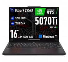 Игровой ноутбук Lenovo Legion Y9000P, Ultra 9 275HX, RTX 5070Ti, 32GB/1TB, 16" OLED 2.5K 240Hz, Windows 11, RU раскладка