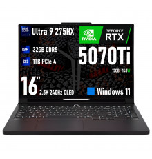 Игровой ноутбук Lenovo Legion Y9000P, Ultra 9 275HX, RTX 5070Ti, 32GB/1TB, 16" OLED 2.5K 240Hz, Windows 11, RU раскладка