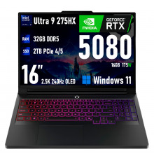 Игровой ноутбук Lenovo Legion Y9000P, Ultra 9 275HX, RTX 5080, 32GB/2TB, 16" OLED 2.5K 240Hz, Windows 11, RU раскладка