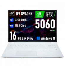 Игровой ноутбук Firebat 16 Pro, Ryzen 9 8940HX, RTX 5060, 32ГБ/1ТБ, 16" IPS 2.5K 240Hz, Windows 11