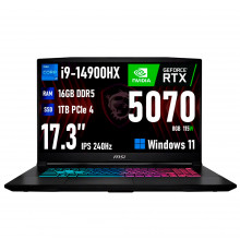 Ноутбук игровой MSI Katana 17HX, Core i9-14900HX, RTX 5070, 16ГБ/1ТБ, 17.3" IPS QHD 240Hz, Windows 11, RU клавиатура