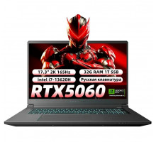 Ноутбук игровой Thunderobot 911X, Core i7-13620H, RTX 5060, 32ГБ/1ТБ, 17.3" QHD IPS 165Hz, Win 11, русская клавиатура