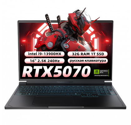 Игровой ноутбук THUNDEROBOT RS16, Core i9-13900HX, RTX 5070, 32ГБ/1ТБ, 16" 2.5K IPS 240Hz, Windows 11, RU клавиатура