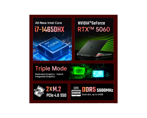 Игровой ноутбук Acer Nitro 16 с RTX 5060 и Core i7-14650HX